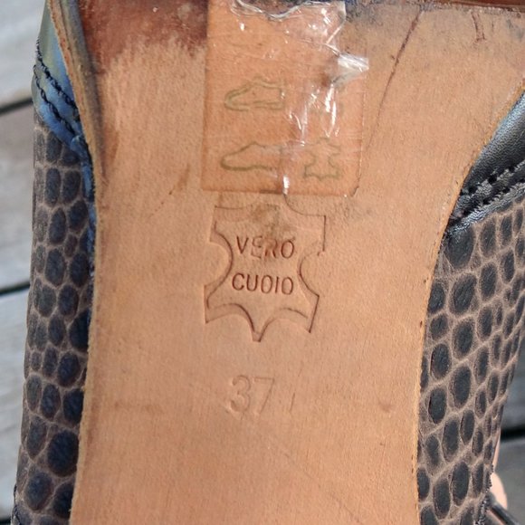 ALL BLACK brand Saddle-Oxford Shoes in Brown Leather size EU 37 / US 6.5 - Picture 10 of 13